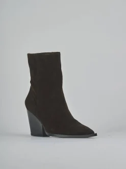 Sale Stivaletti tacco 8cm camoscio testa Donna Stivaletti Tacco Alto