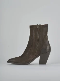 Hot Stivaletti tacco 9cm camoscio testa Donna Stivaletti Tacco Alto