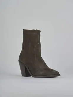 Hot Stivaletti tacco 9cm camoscio testa Donna Stivaletti Tacco Alto