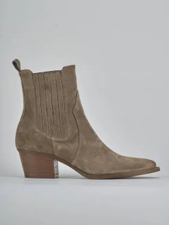 Sale Stivaletti tacco 5cm camoscio Donna Stivaletti Tacco Alto