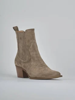 Sale Stivaletti tacco 5cm camoscio Donna Stivaletti Tacco Alto