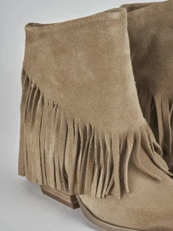 Online Stivaletti tacco 6cm camoscio Donna Stivaletti Tacco Alto