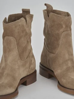 Sale Stivaletti tacco 2cm camoscio Donna Stivaletti Tacco Basso