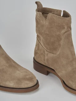 Sale Stivaletti tacco 2cm camoscio Donna Stivaletti Tacco Basso