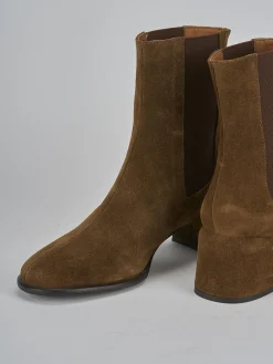 Stivaletti tacco 5cm camoscio Donna Stivaletti Tacco Alto