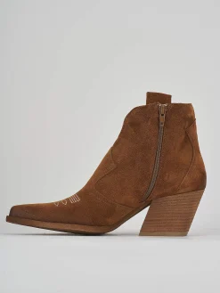 Sale Stivaletti tacco 7cm camoscio Donna Stivaletti Tacco Alto