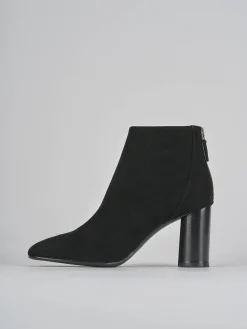 Outlet Stivaletti tacco 7cm camoscio Donna Stivaletti Tacco Alto