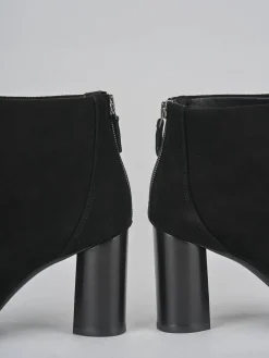 Outlet Stivaletti tacco 7cm camoscio Donna Stivaletti Tacco Alto