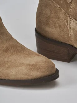 Sale Stivaletti tacco 3cm camoscio Donna Stivaletti Tacco Basso