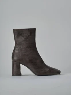 Outlet Stivaletti tacco 7cm cocco testa Donna Stivaletti Tacco Alto