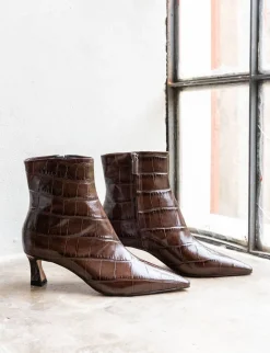 Hot Stivaletti tacco 6cm cocco testa Donna Stivaletti Tacco Alto