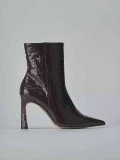 Discount Stivaletti tacco 9cm cocco bordo' Donna Stivaletti Tacco Alto