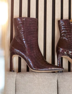 Discount Stivaletti tacco 9cm cocco bordo' Donna Stivaletti Tacco Alto