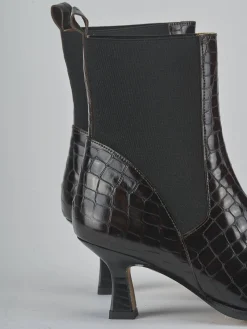 Best Stivaletti tacco 5cm cocco testa Donna Stivaletti Tacco Alto