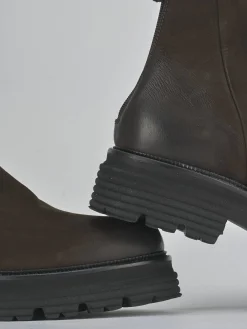 Sale Stivaletti tacco 3cm nabuk testa Donna Stivaletti Tacco Basso