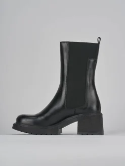 New Stivaletti tacco 5cm pelle Donna Stivaletti Tacco Alto