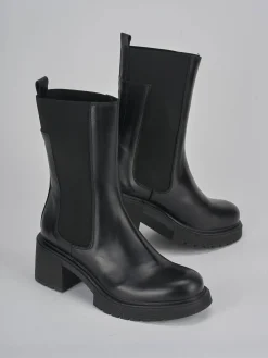 New Stivaletti tacco 5cm pelle Donna Stivaletti Tacco Alto