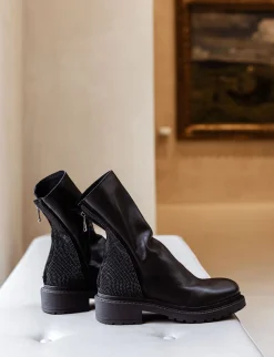 Stivaletti tacco 2cm pelle Donna Stivaletti Tacco Basso