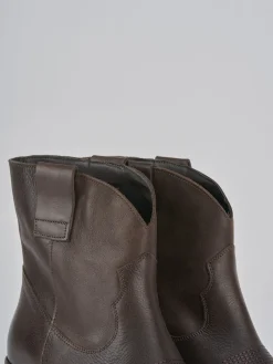 New Stivaletti tacco 3cm pelle testa Donna Stivaletti Tacco Basso