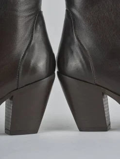 Clearance Stivaletti tacco 9cm pelle testa Donna Stivaletti Tacco Alto