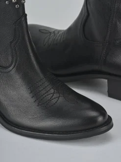 New Stivaletti tacco 3cm pelle Donna Stivaletti Tacco Basso