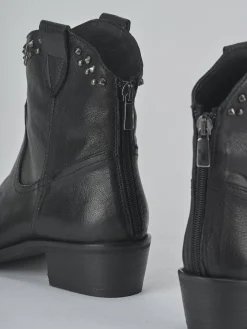 New Stivaletti tacco 3cm pelle Donna Stivaletti Tacco Basso