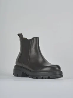 New Stivaletti tacco 2cm pelle testa Donna Stivaletti Tacco Basso