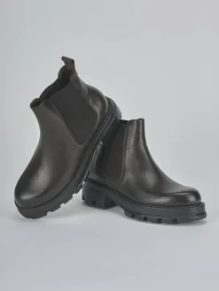 New Stivaletti tacco 2cm pelle testa Donna Stivaletti Tacco Basso