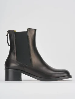 New Stivaletti tacco 5cm pelle Donna Stivaletti Tacco Alto