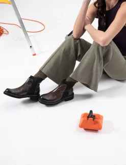 Sale Stivaletti tacco 3cm pelle testa Donna Stivaletti Tacco Basso