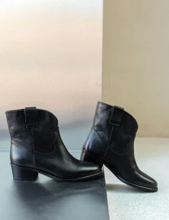 Clearance Stivaletti tacco 3cm pelle Donna Stivaletti Tacco Basso