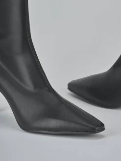 New Stivaletti tacco 8cm pelle Donna Stivaletti Tacco Alto