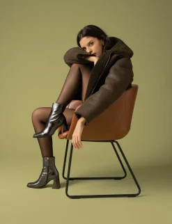 Stivaletti tacco 7cm pelle Donna Stivaletti Tacco Alto