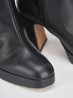 New Stivaletti tacco 8cm pelle Donna Stivaletti Tacco Alto