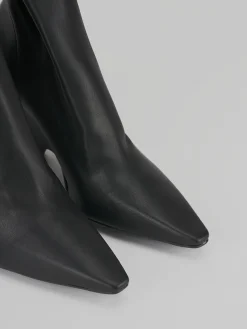 Outlet Stivaletti tacco 9cm pelle Donna Stivaletti Tacco Alto