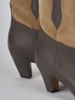 Online Stivaletti tacco 5cm pelle testa Donna Stivaletti Tacco Alto