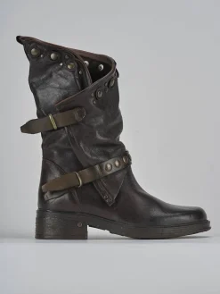 Sale Stivaletti tacco 3cm pelle testa Donna Stivaletti Tacco Basso