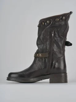 Sale Stivaletti tacco 3cm pelle testa Donna Stivaletti Tacco Basso