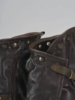 Sale Stivaletti tacco 3cm pelle testa Donna Stivaletti Tacco Basso