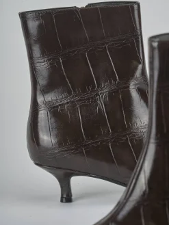 Hot Stivaletti tacco 5cm pelle sostenibile testa Donna Stivaletti Tacco Alto