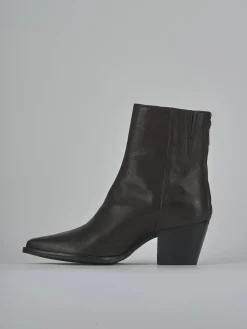 Outlet Stivaletti tacco 6cm pelle testa Donna Stivaletti Tacco Alto