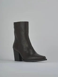 Online Stivaletti tacco 8cm pelle testa Donna Stivaletti Tacco Alto