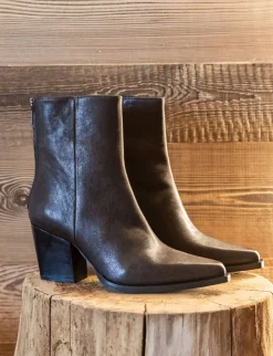 Online Stivaletti tacco 8cm pelle testa Donna Stivaletti Tacco Alto