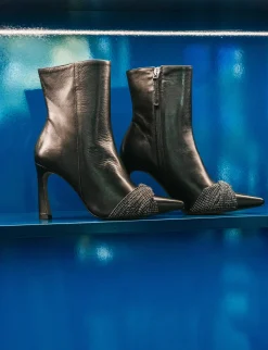 Stivaletti tacco 9cm pelle Donna Stivaletti Tacco Alto