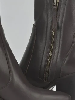 New Stivaletti tacco 6cm pelle testa Donna Stivaletti Tacco Alto