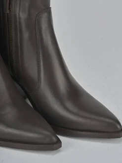 New Stivaletti tacco 6cm pelle testa Donna Stivaletti Tacco Alto