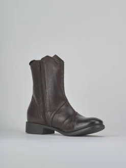 New Stivaletti tacco 2cm pelle testa Donna Stivaletti Tacco Basso