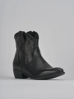 Outlet Stivaletti tacco 2cm pelle Donna Stivaletti Tacco Basso