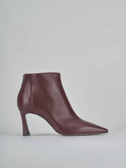 Stivaletti tacco 8cm pelle bordo' Donna Stivaletti Tacco Alto