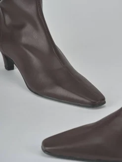 Clearance Stivaletti tacco 5cm pelle testa Donna Stivaletti Tacco Alto